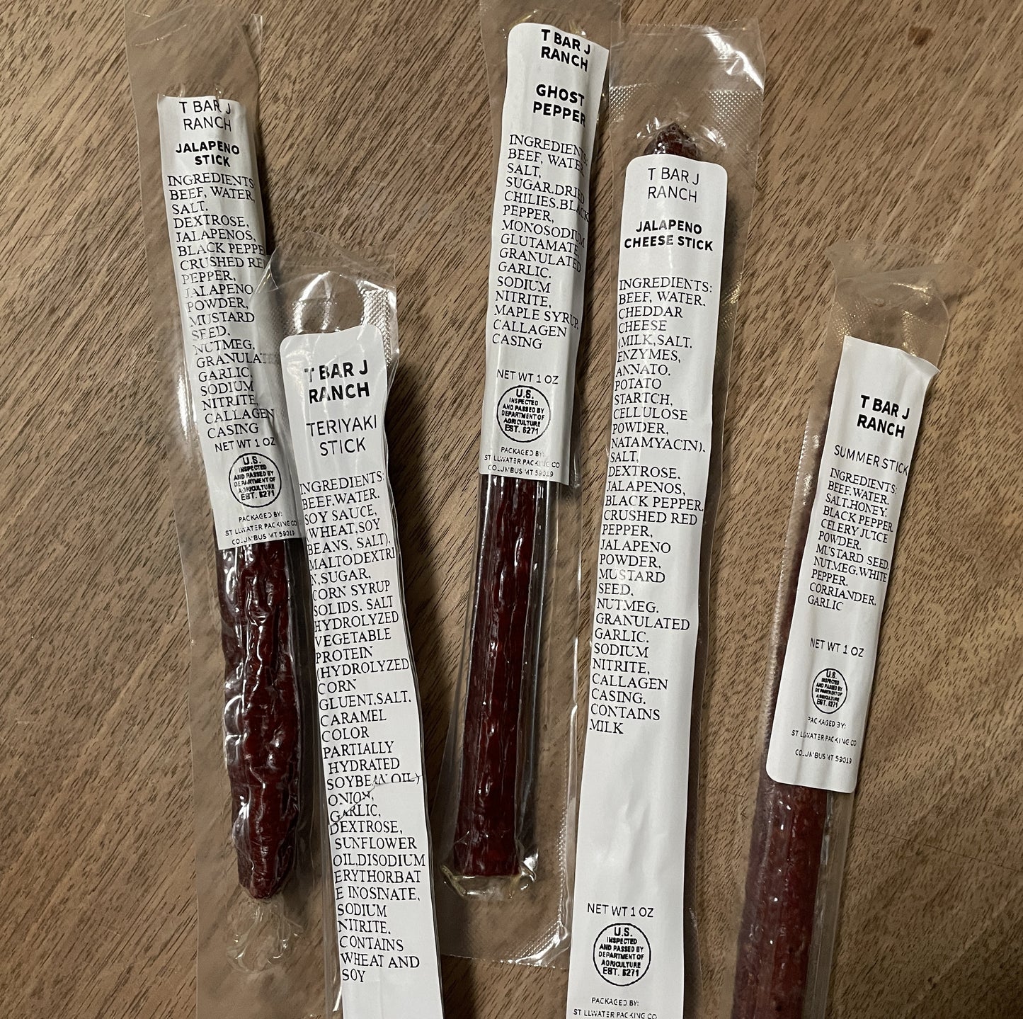T Bar J Ranch Trail Sticks – All-Natural Montana Beef Sticks